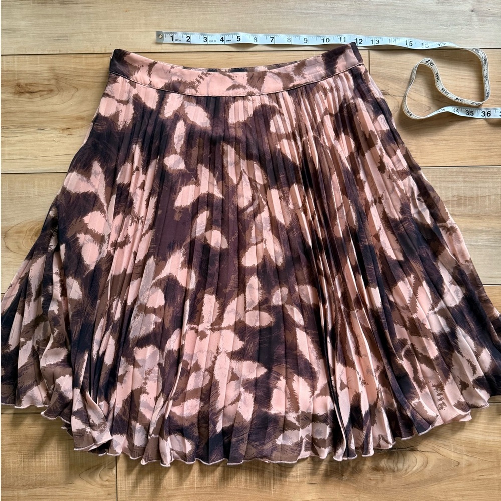 The Limited Pink and Brown Patterned Mini Skirt